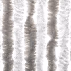 vidaXL Fly Curtain Fly Screen Curtain Light Grey and White 90x200 cm Chenille - Additional view 5