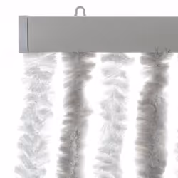 vidaXL Fly Curtain Fly Screen Curtain Light Grey and White 90x220 cm Chenille - Additional view 4