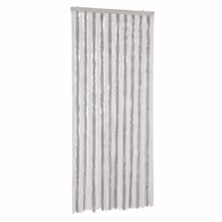 vidaXL Fly Curtain Fly Screen Curtain Light Grey and White 100x200 cm Chenille