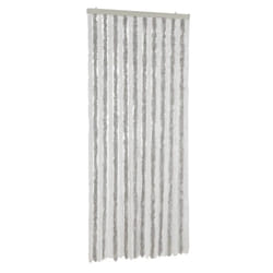 vidaXL Fly Curtain Fly Screen Curtain Light Grey and White 100x230 cm Chenille