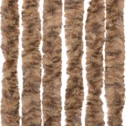 vidaXL Fly Curtain Fly Screen Curtain Beige and Dark Brown 56x185 cm Chenille - Additional view 4