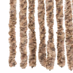 vidaXL Fly Curtain Fly Screen Curtain Beige and Dark Brown 56x185 cm Chenille - Additional view 5