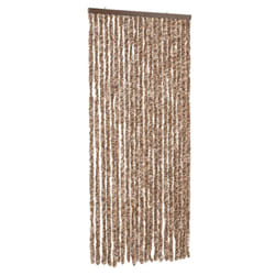 vidaXL Fly Curtain Door Curtain Fly Screen Fly Blind Insect Curtain Chenille - beige and dark brown, 90 x 200 cm