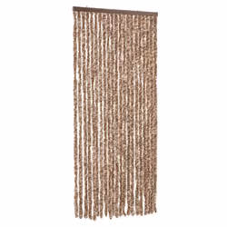 vidaXL Fly Curtain Fly Screen Curtain Beige and Dark Brown 90x220 cm Chenille
