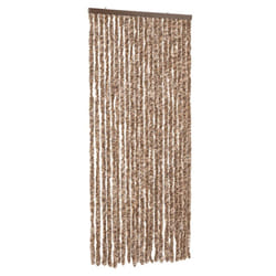 vidaXL Fly Curtain Fly Screen Curtain Beige and Dark Brown 100x220 cm Chenille