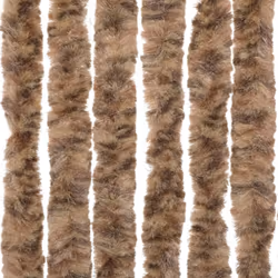 vidaXL Fly Curtain Fly Screen Curtain Beige and Dark Brown 100x220 cm Chenille - Additional view 4