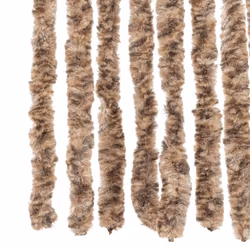 vidaXL Fly Curtain Fly Screen Curtain Beige and Dark Brown 100x230 cm Chenille - Additional view 5