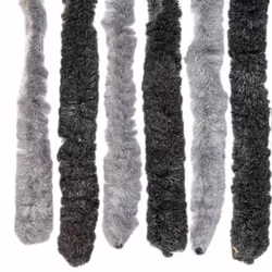 vidaXL Fly Curtain Door Curtain Fly Screen Fly Blind Insect Curtain Chenille - grey and black, 56 x 200 cm - Additional view 4