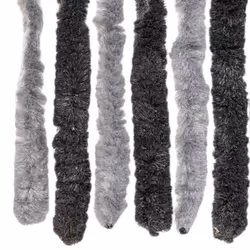 vidaXL Fly Curtain Door Curtain Fly Screen Grey and Black 90x220 cm Chenille - Additional view 5