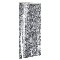 vidaXL Fly Curtain Fly Screen Grey and Black and White 90x220 cm Chenille