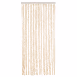 vidaXL Fly Curtain Door Curtain Fly Screen Beige and White 56x185 cm Chenille