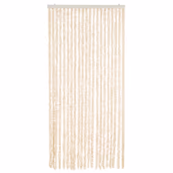 vidaXL Fly Curtain Door Curtain Fly Screen Beige and White 56x200 cm Chenille