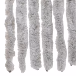 vidaXL Fly Curtain Door Curtain Fly Screen Curtain Grey 100x200 cm Chenille - Additional view 5
