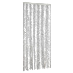 vidaXL Fly Curtain Door Curtain Fly Screen Curtain Grey 100x220 cm Chenille