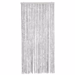 vidaXL Fly Curtain Door Curtain Fly Screen Curtain Grey 100x220 cm Chenille