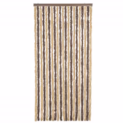vidaXL Fly Curtain Fly Screen Curtain Dark Brown and Beige 56x185 cm Chenille