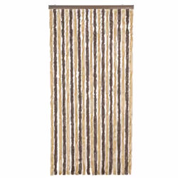 vidaXL Fly Curtain Fly Screen Curtain Dark Brown and Beige 56x200 cm Chenille
