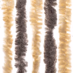 vidaXL Fly Curtain Fly Screen Curtain Dark Brown and Beige 56x200 cm Chenille - Additional view 4