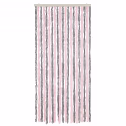 vidaXL Fly Curtain Fly Screen Curtain Silver Grey and Pink 56x200 cm Chenille