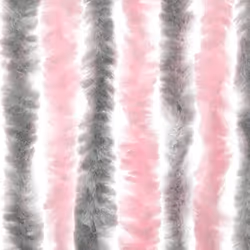 vidaXL Fly Curtain Fly Screen Curtain Silver Grey and Pink 90x220 cm Chenille - Additional view 4