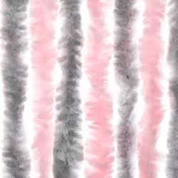 vidaXL Fly Curtain Fly Screen Curtain Silver Grey and Pink 100x200 cm Chenille - Additional view 4