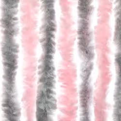 vidaXL Fly Curtain Fly Screen Curtain Silver Grey and Pink 100x220 cm Chenille - Additional view 4