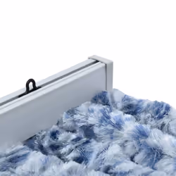 vidaXL Fly Curtain Door Curtain Fly Screen Blue and White 100x200 cm Chenille - Additional view 6