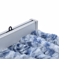 vidaXL Fly Curtain Door Curtain Fly Screen Blue and White 100x230 cm Chenille - Additional view 6