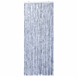 vidaXL Fly Curtain Door Curtain Fly Screen Curtain Silver 100x200 cm Chenille