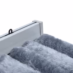 vidaXL Fly Curtain Door Curtain Fly Screen Curtain Silver 100x230 cm Chenille - Additional view 5