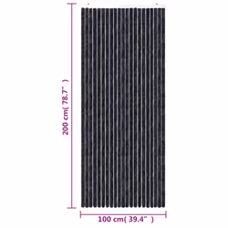 vidaXL Fly Curtain Door Curtain Fly Screen Anthracite 100x200 cm Chenille - Additional view 7