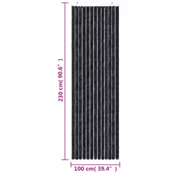 vidaXL Fly Curtain Door Curtain Fly Screen Anthracite 100x230 cm Chenille - Additional view 7