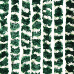 vidaXL Fly Curtain Door Curtain Fly Screen Green and White 100x200 cm Chenille - Additional view 4