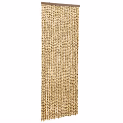 vidaXL Fly Curtain Door Curtain Fly Screen Beige and Brown 90x200 cm Chenille
