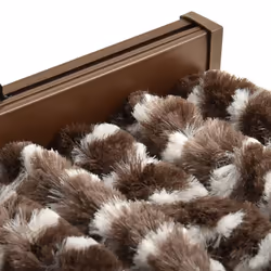 vidaXL Fly Curtain Door Curtain Fly Screen Brown and White 100x200 cm Chenille - Additional view 4