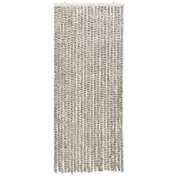 vidaXL Fly Curtain Fly Screen Light Grey and Dark Grey 90x200 cm Chenille - Additional view 2