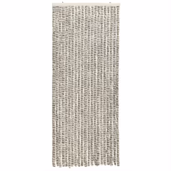 vidaXL Fly Curtain Fly Screen Light Grey and Dark Grey 100x230 cm Chenille - Additional view 2