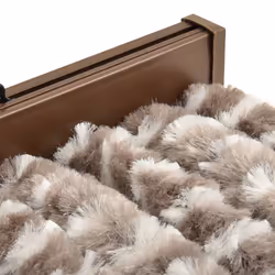 vidaXL Fly Curtain Door Curtain Fly Screen Taupe and White 100x200 cm Chenille - Additional view 4