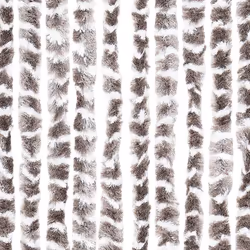 vidaXL Fly Curtain Door Curtain Fly Screen Fly Blind Insect Curtain Chenille - taupe and white, 100 x 230 cm - Additional view 4