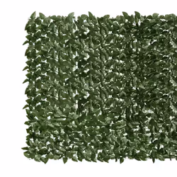 vidaXL Balcony Privacy Screen with Leaves Patio Artificial Ivy Fence Screening - dark green, 300 x 150 cm