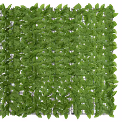 vidaXL Balcony Privacy Screen with Leaves Patio Artificial Ivy Fence Screening - green, 300 x 150 cm