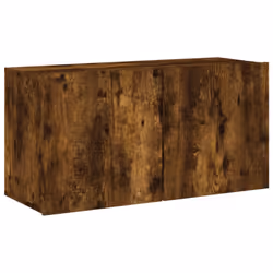 vidaXL TV Wall Units 5 Piece Floating TV Wall Unit TV Stand Engineered Wood - smoked oak - Additional view 6