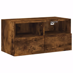 vidaXL TV Wall Units 5 Piece Floating TV Wall Unit TV Stand Engineered Wood - smoked oak - Additional view 7