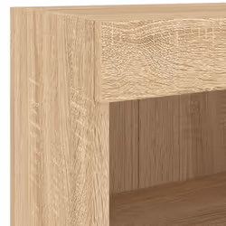 vidaXL TV Wall Units 7 Piece with LED Wall Mounted TV Cabinet Engineered Wood - sonoma oak - Additional view 9