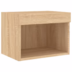 vidaXL TV Wall Cabinet Set 7 Piece with LED Lights Floating TV Unit Sonoma Oak - Additional view 7