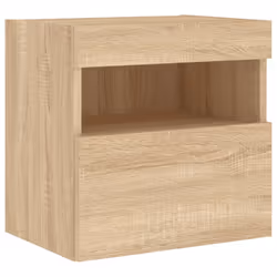 vidaXL TV Wall Cabinet Set 7 Piece with LED Lights Floating TV Unit Sonoma Oak - Additional view 8
