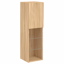 vidaXL TV Wall Cabinet Set 7 Piece with LED Lights Floating TV Unit Sonoma Oak - Additional view 9