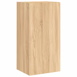 vidaXL TV Wall Cabinets with LED Lights 3 Piece Floating TV Wall Unit TV Stand - sonoma oak - Additional view 7