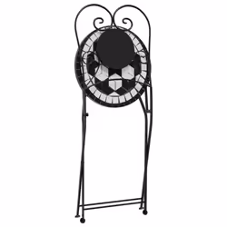 VidaXL 4003405 outdoor chair Terrace Ceramic, Iron Black, White - Additional view 8