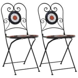 VidaXL 4003406 outdoor chair Terrace Ceramic, Iron Terracotta, White